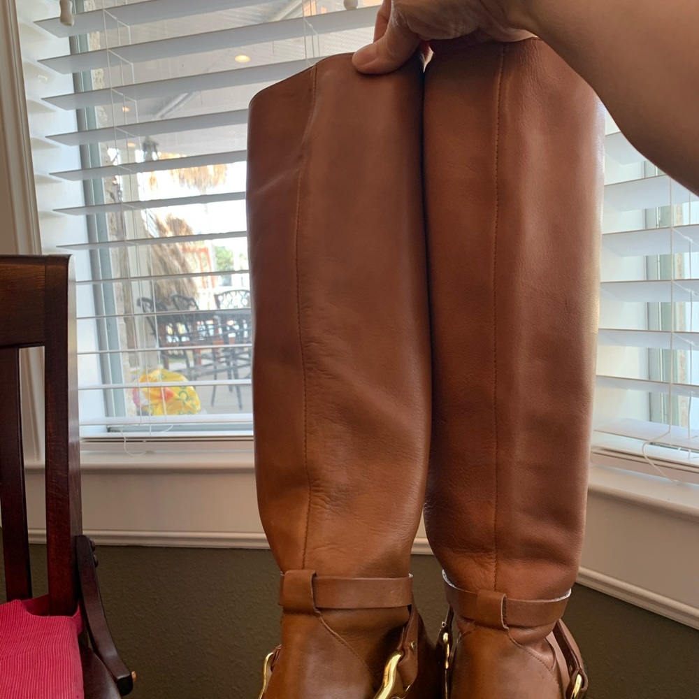 Ralph Lauren Tan Leather Riding Boots - Picture 5 of 9